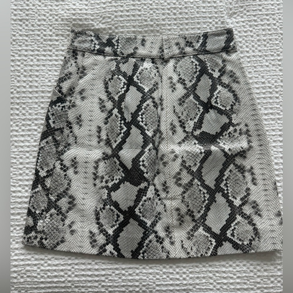 Maje snake skin leather like fitted skirt